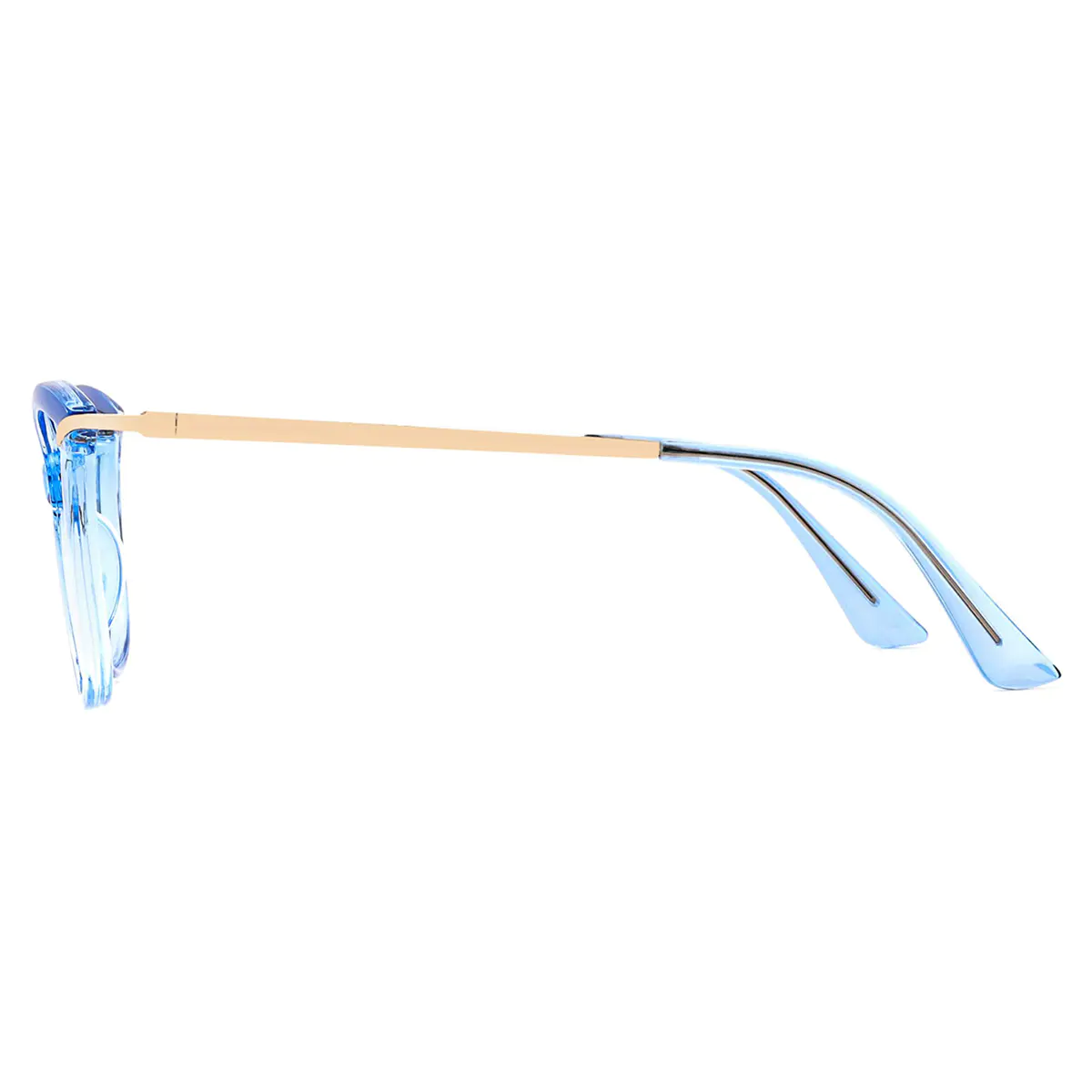 Cat-eye Transparent Blue Eyeglasses