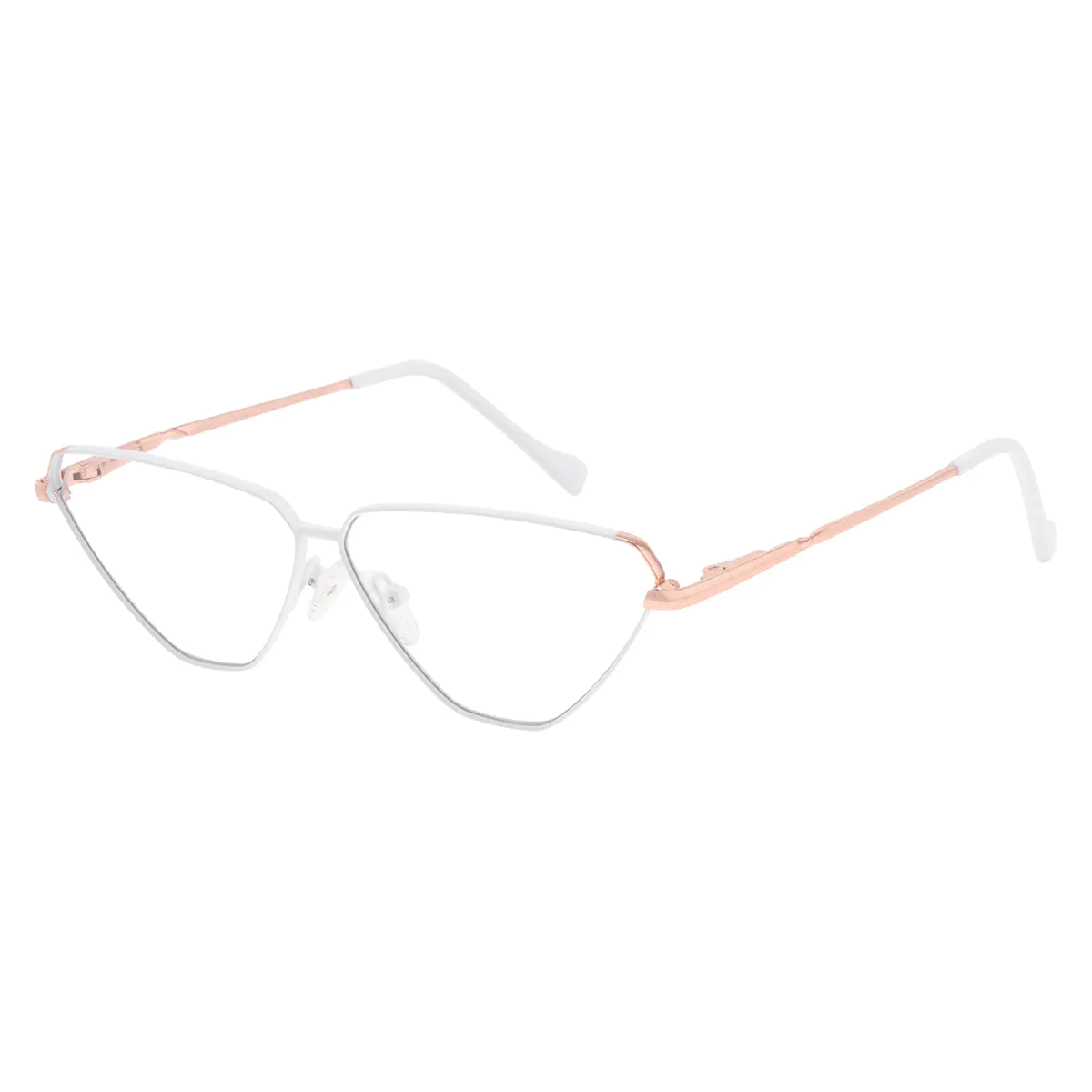 Cat-eye White Eyeglasses