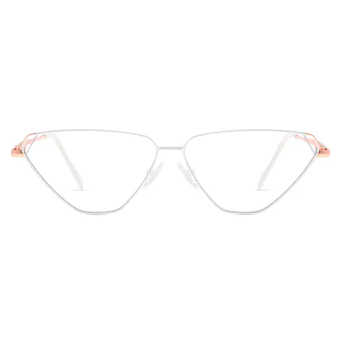 Cat-eye White Eyeglasses