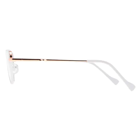 Cat-eye White Eyeglasses