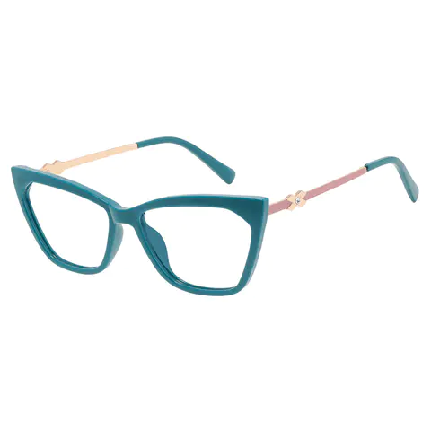 Cat-eye Green Eyeglasses