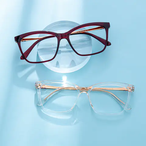 Rectangle Wine Eyeglasses