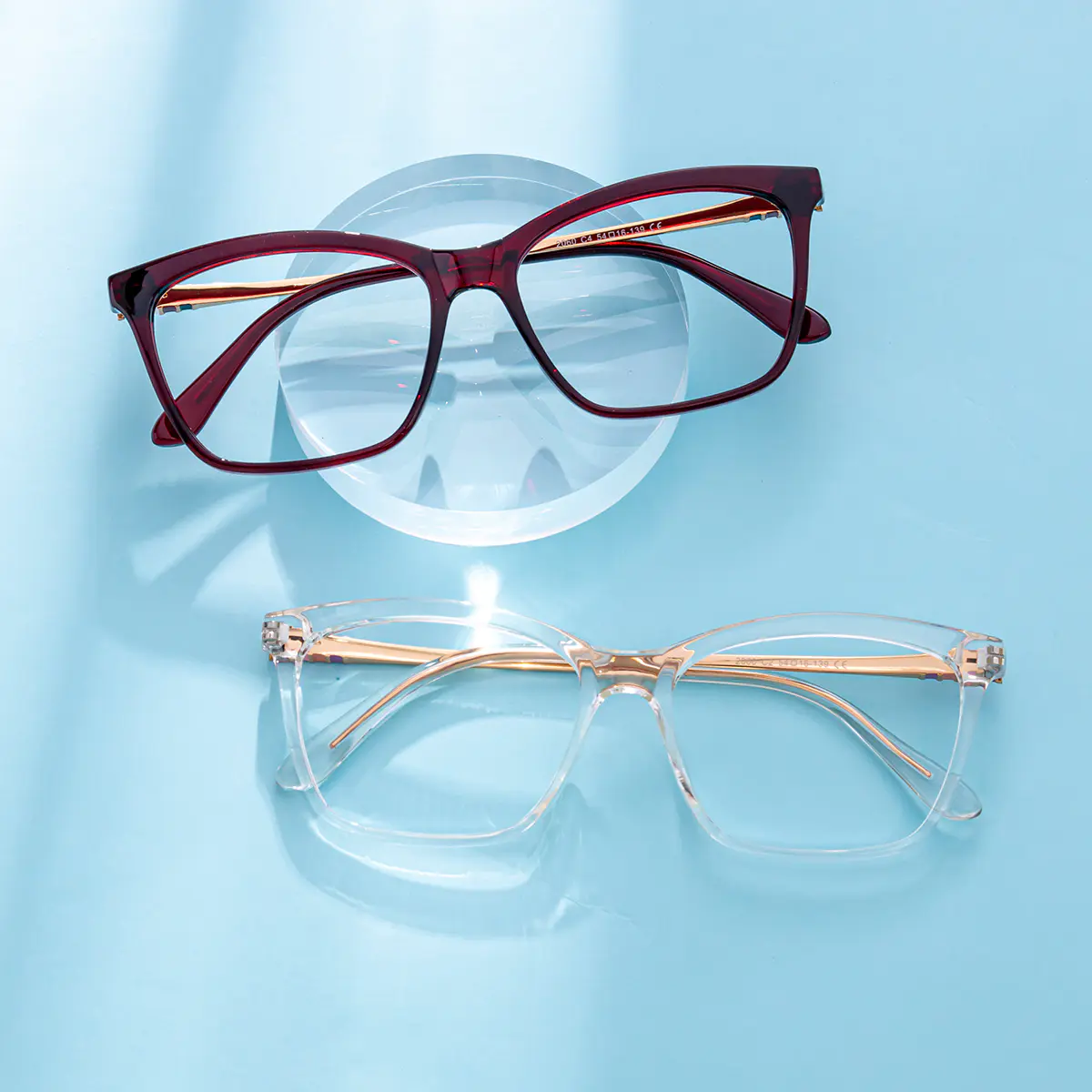 Rectangle Wine Eyeglasses