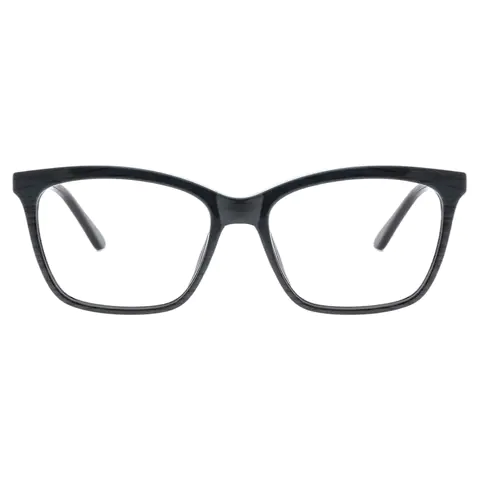 Rectangle Matte Black Eyeglasses