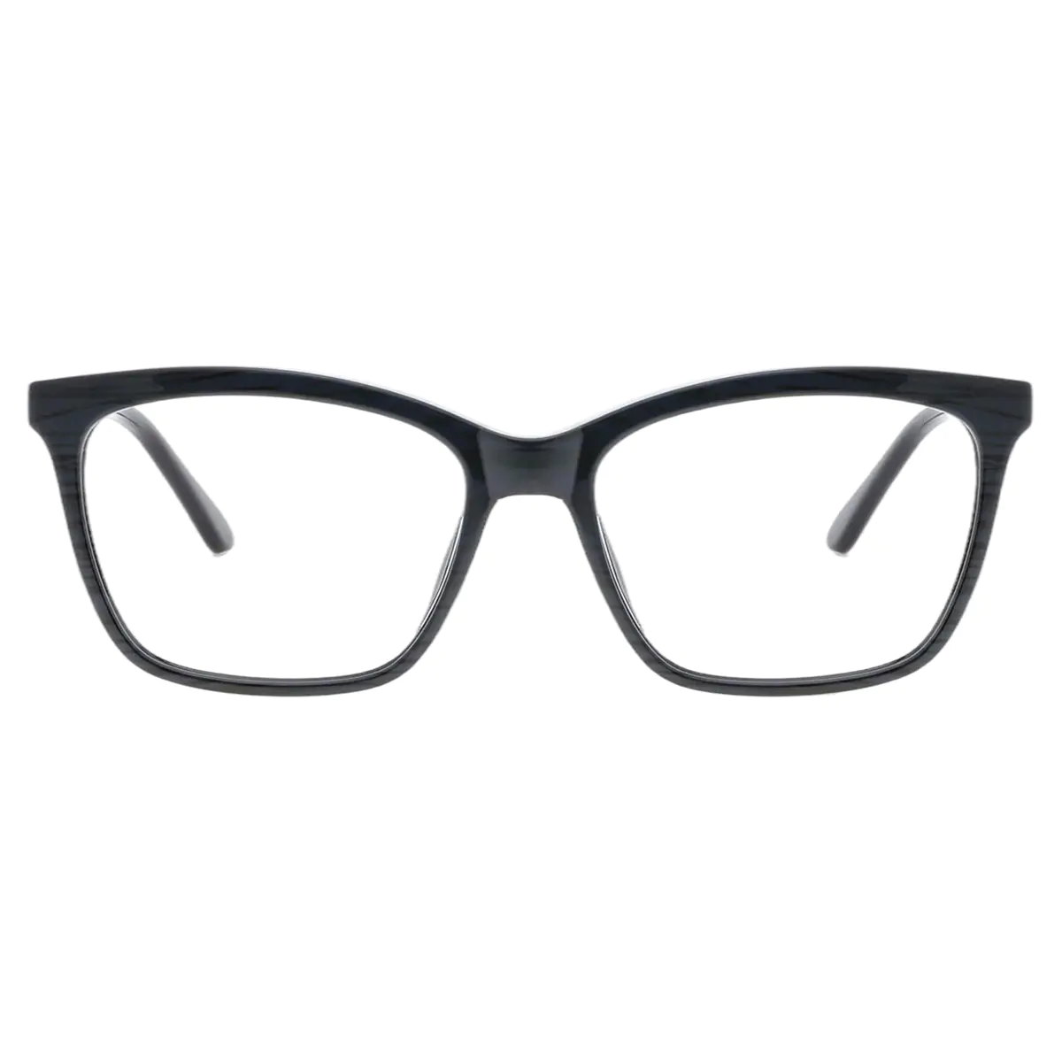Rectangle Matte Black Eyeglasses
