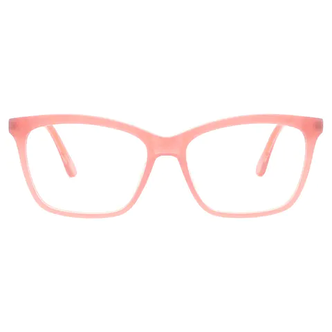 Rectangle Pink Eyeglasses