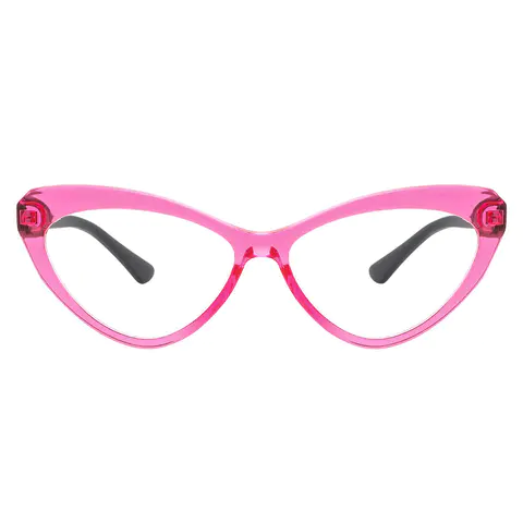 Cat-eye Transparent Pink Eyeglasses
