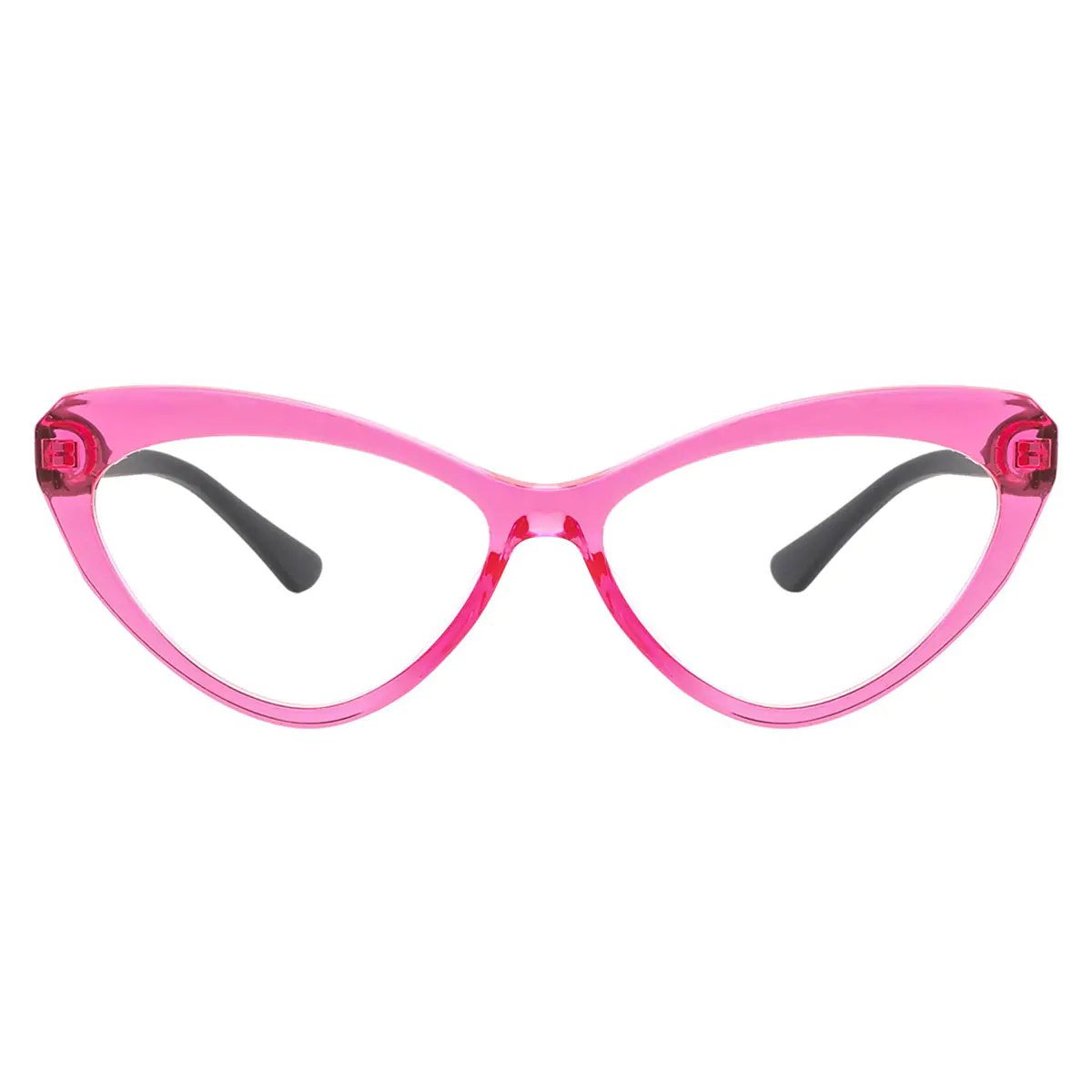 Cat-eye Transparent Pink Eyeglasses