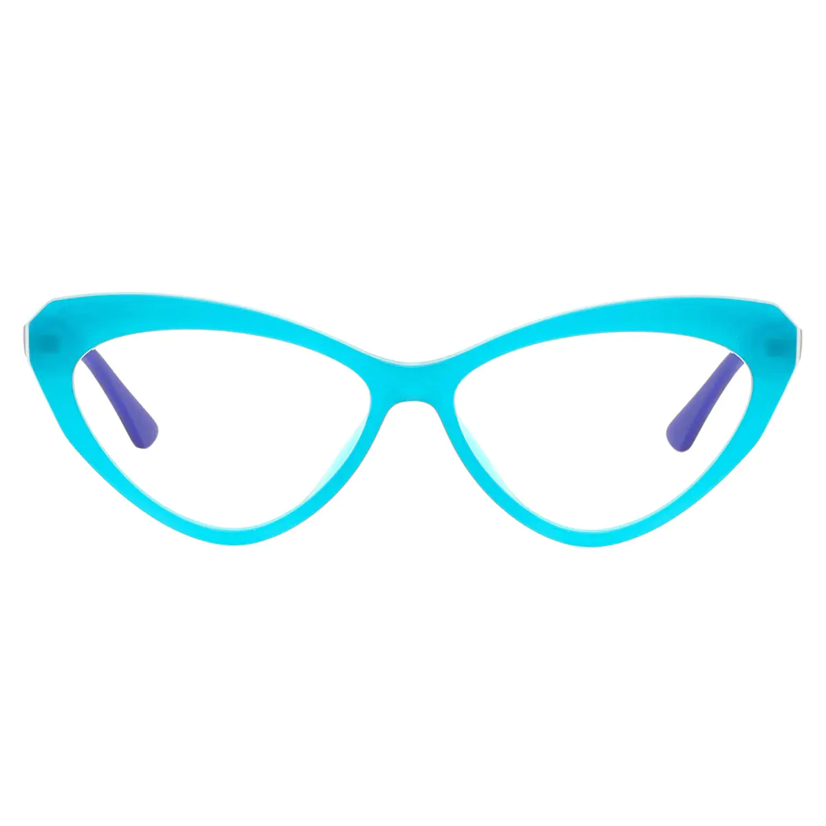 Cat-eye Transparent Blue Eyeglasses