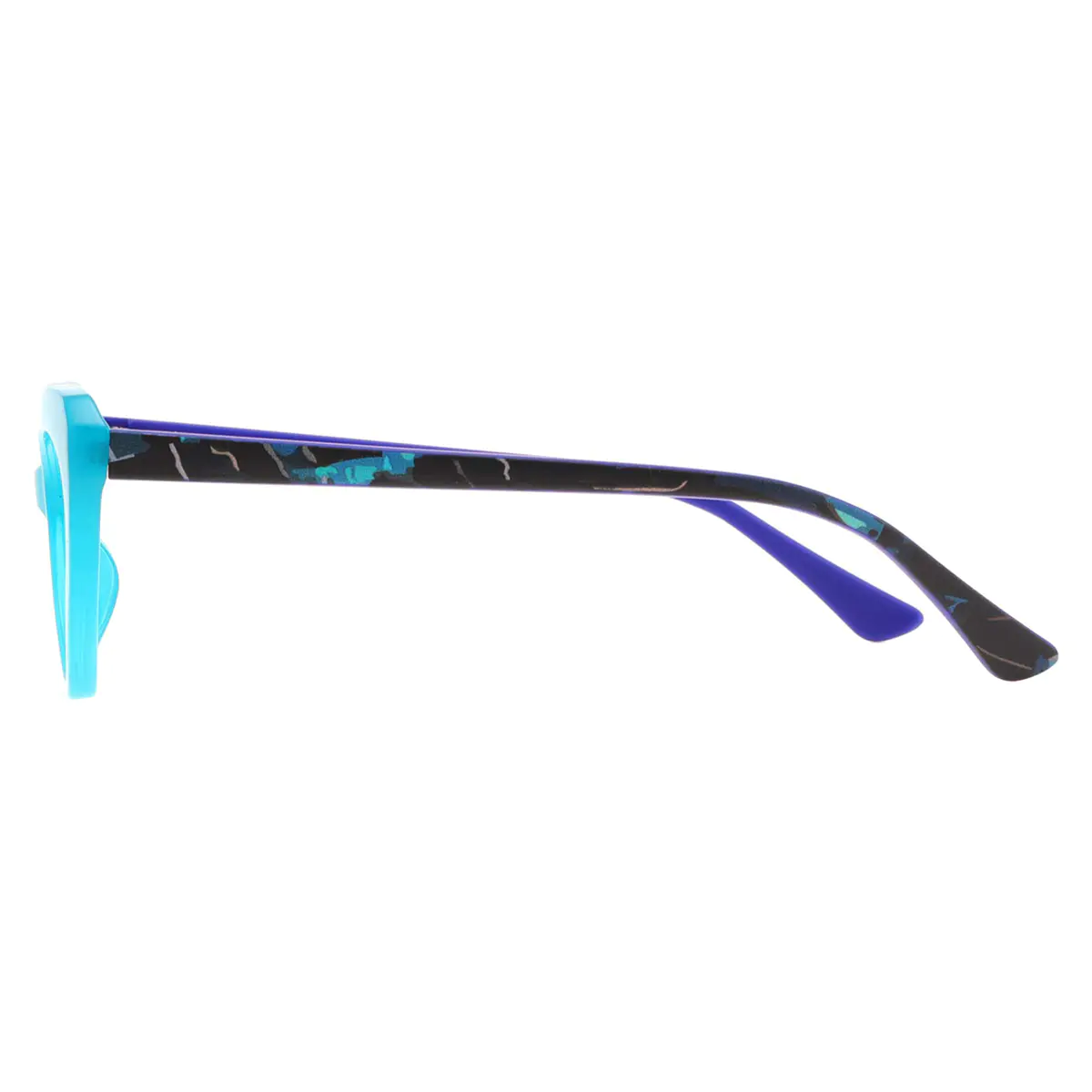Cat-eye Transparent Blue Eyeglasses