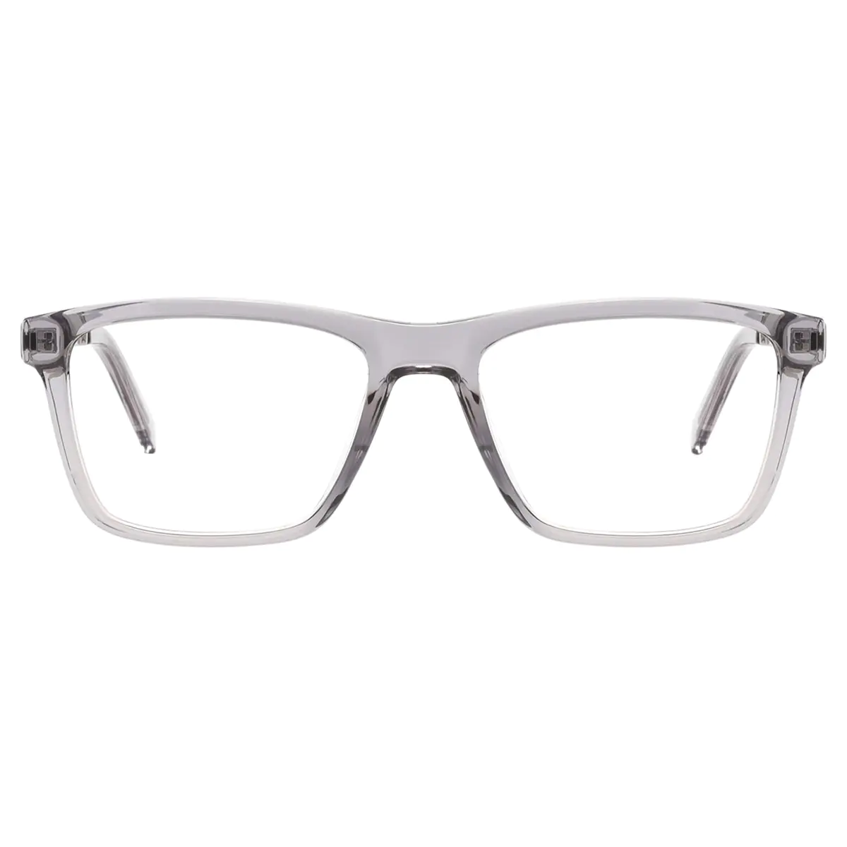 Rectangle Transparent Gray Eyeglasses