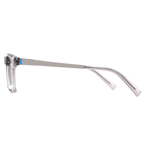 Rectangle Transparent Gray Eyeglasses