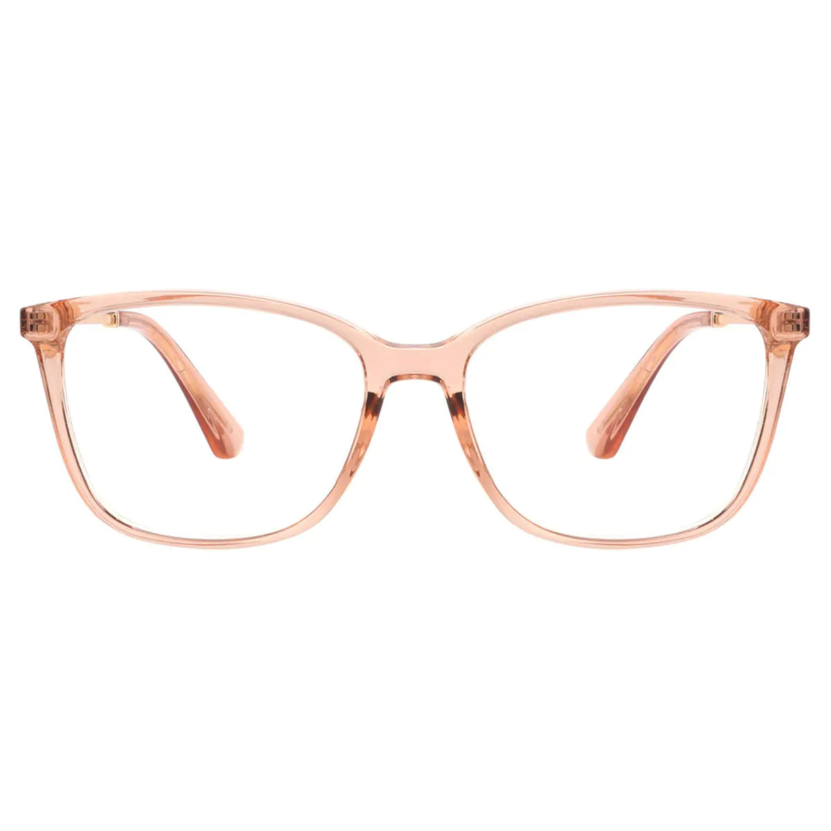 Rectangle Transparent Pink Eyeglasses