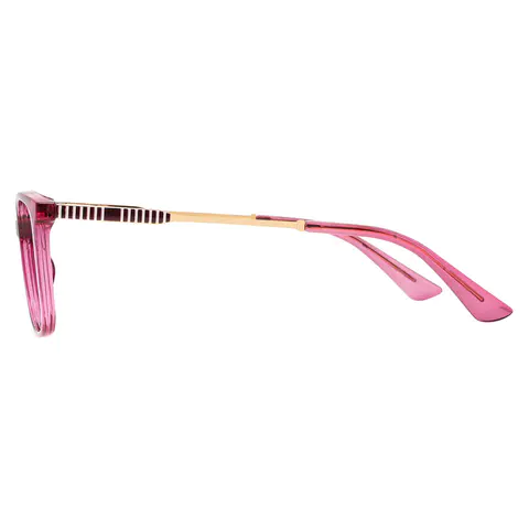 Rectangle Transparent Purple Eyeglasses