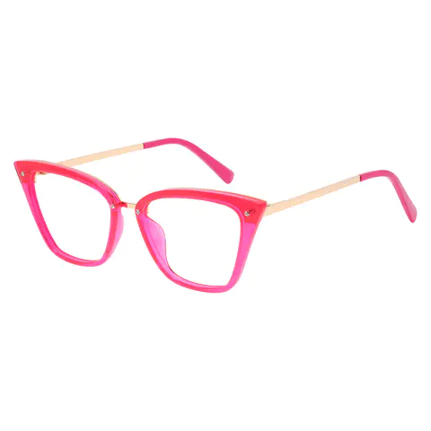 Cat-eye Red/Pink Eyeglasses