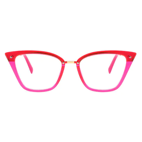 Cat-eye Red/Pink Eyeglasses