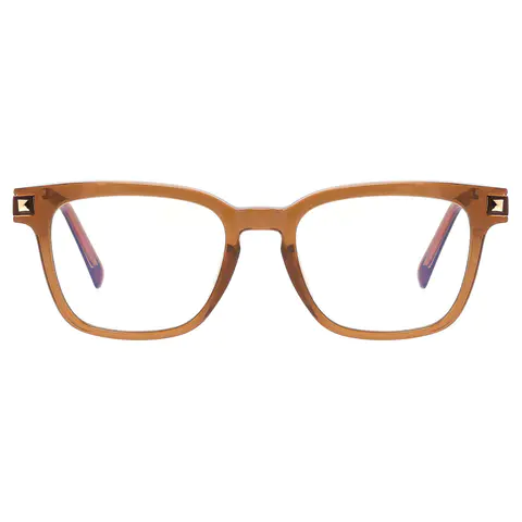 Rectangle Brown Eyeglasses