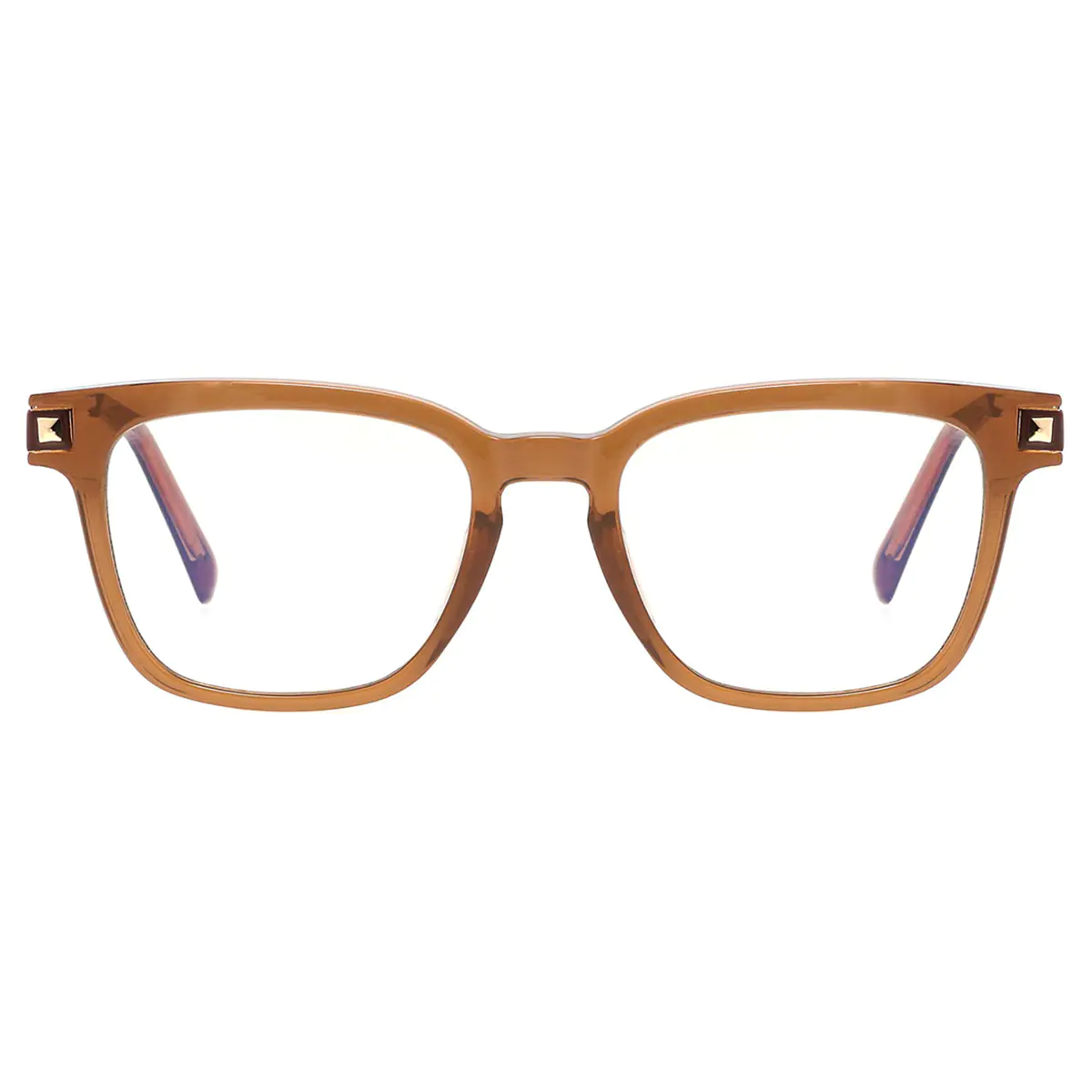 Rectangle Brown Eyeglasses
