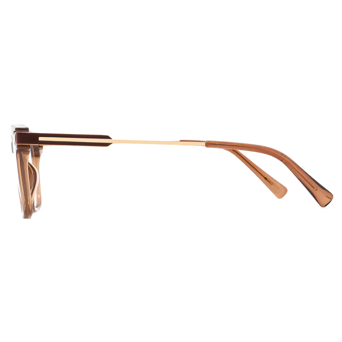 Rectangle Brown Eyeglasses