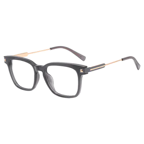 Rectangle Grey Eyeglasses