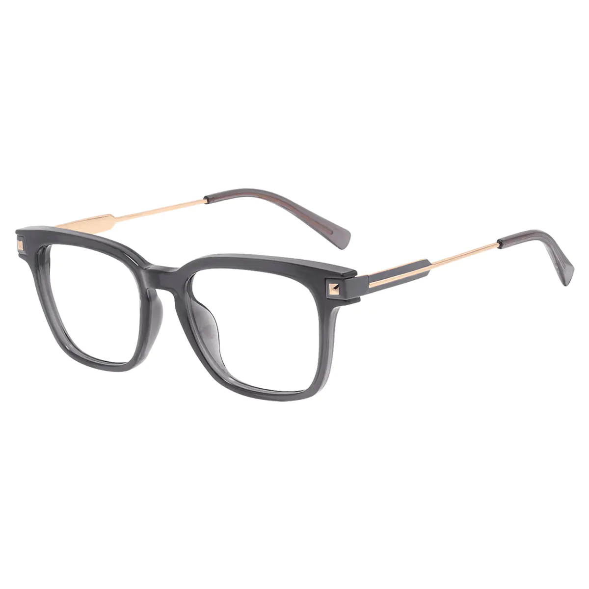 Rectangle Grey Eyeglasses