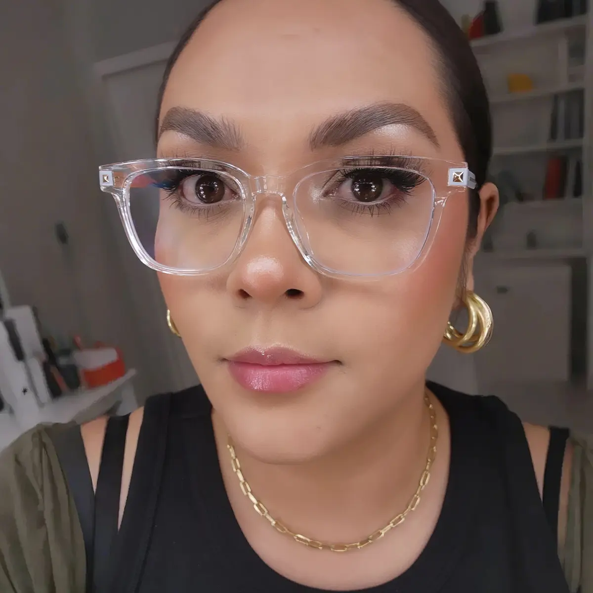 Rectangle Grey Eyeglasses