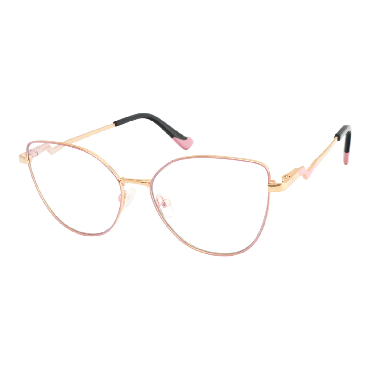 Square Pink/Gold Eyeglasses