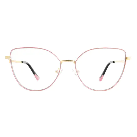 Square Pink/Gold Eyeglasses