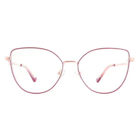 Square Red/Gold Eyeglasses