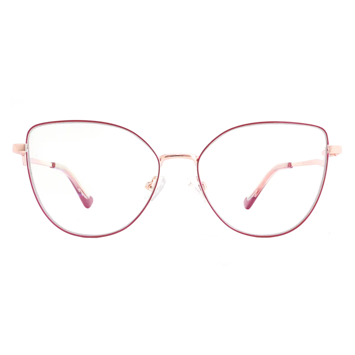 Square Red/Gold Eyeglasses