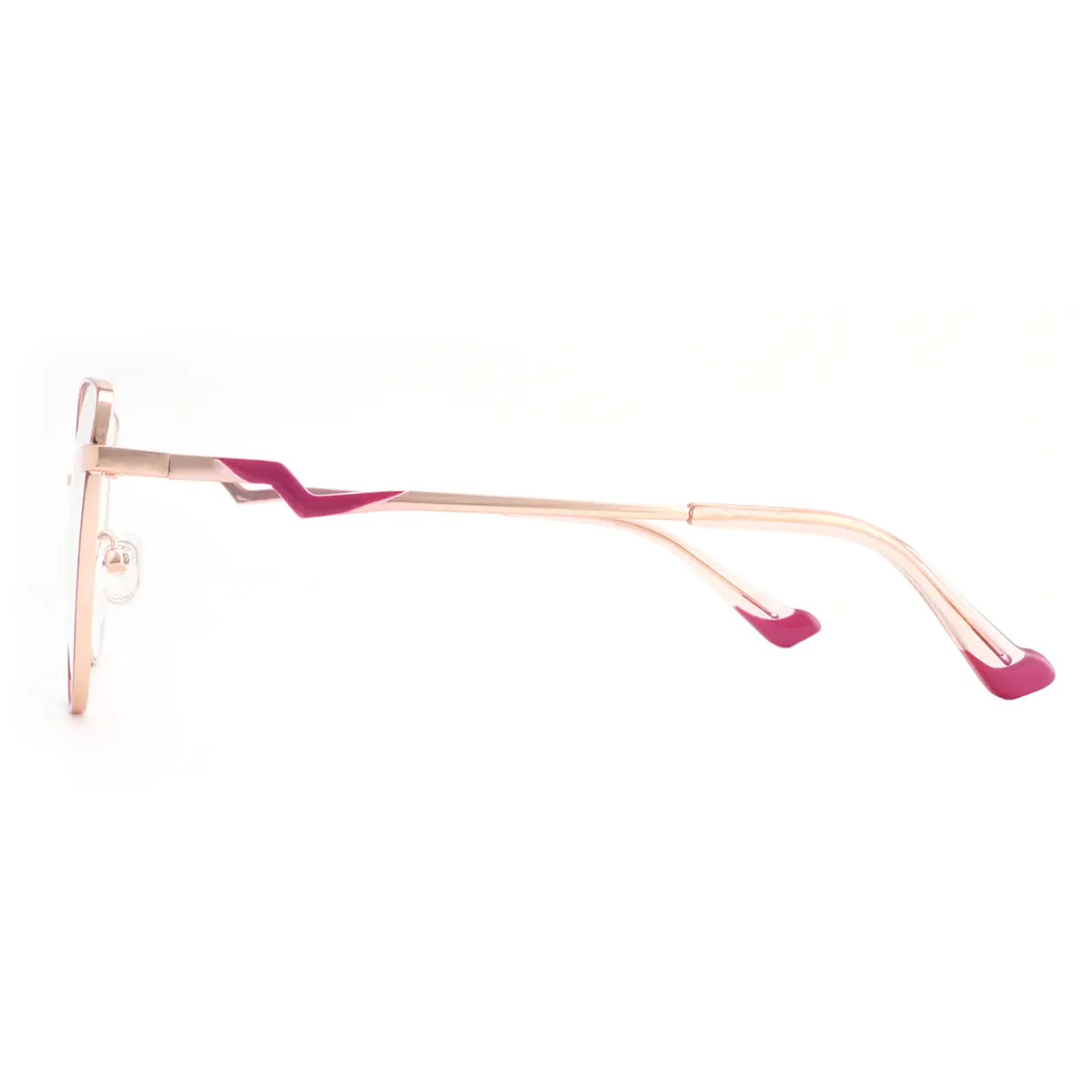 Square Red/Gold Eyeglasses