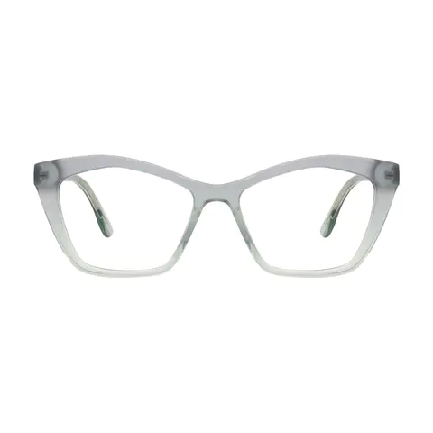 Cat-eye Transparent Gray Eyeglasses