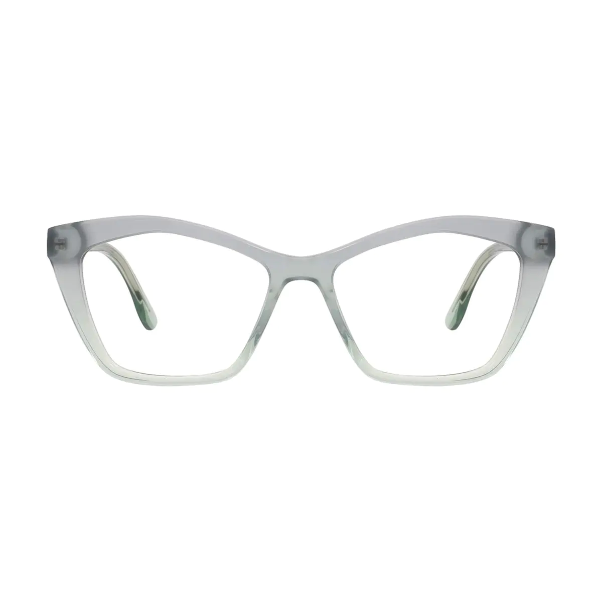 Cat-eye Transparent Gray Eyeglasses