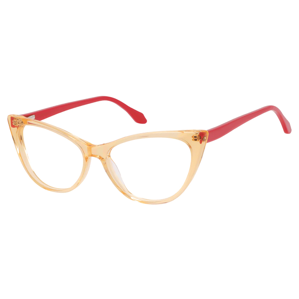Cat-eye Transparent Yellow Eyeglasses