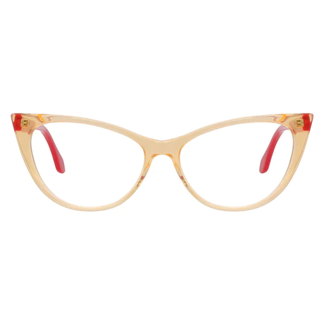 Cat-eye Transparent Yellow Eyeglasses