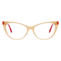 Cat-eye Transparent Yellow Eyeglasses