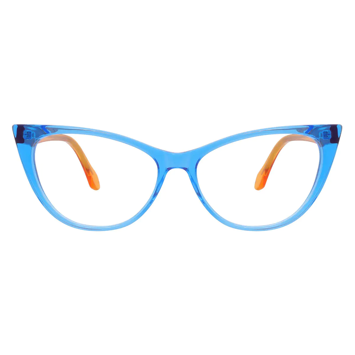 Cat-eye Transparent Blue Eyeglasses