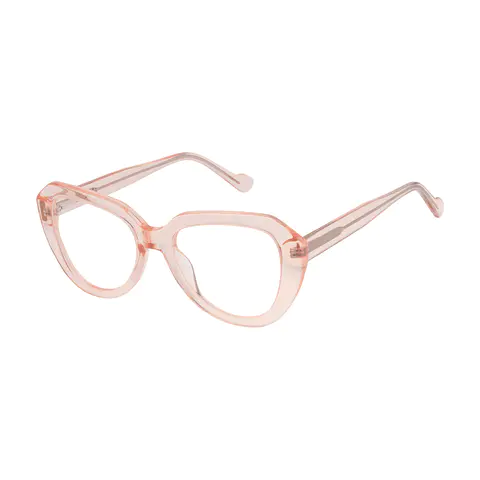 Cat-eye Transparent Pink Eyeglasses