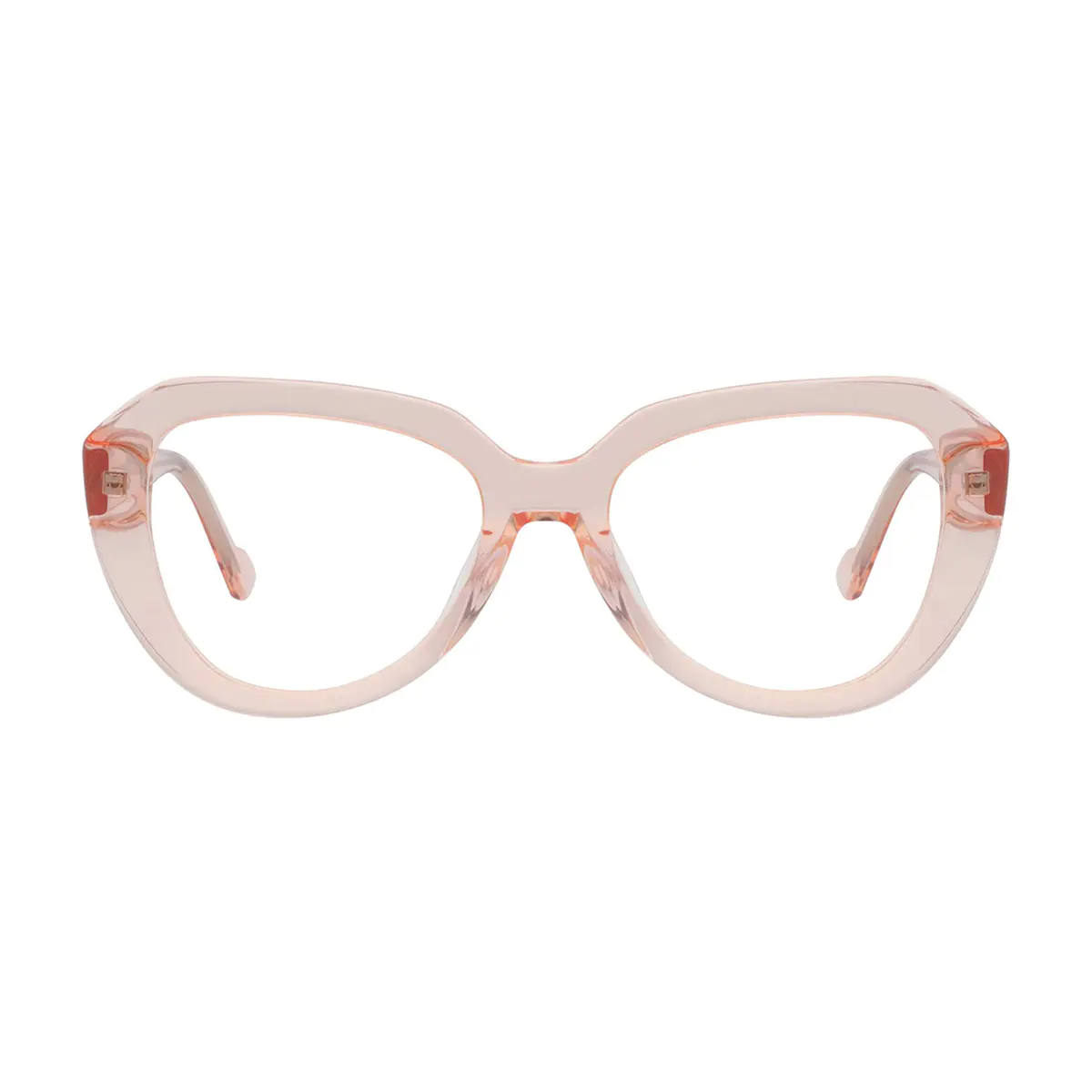 Cat-eye Transparent Pink Eyeglasses