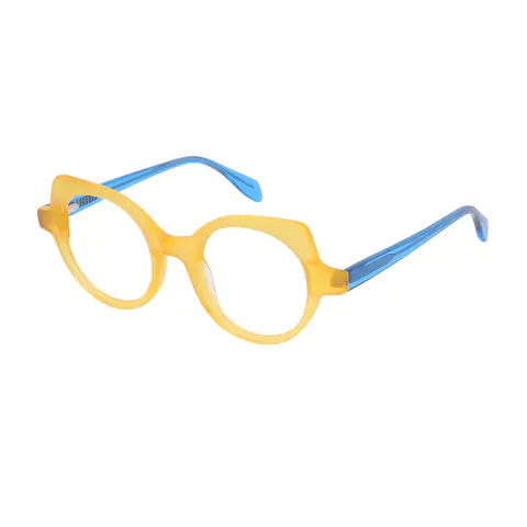 Geometric Yellow Eyeglasses