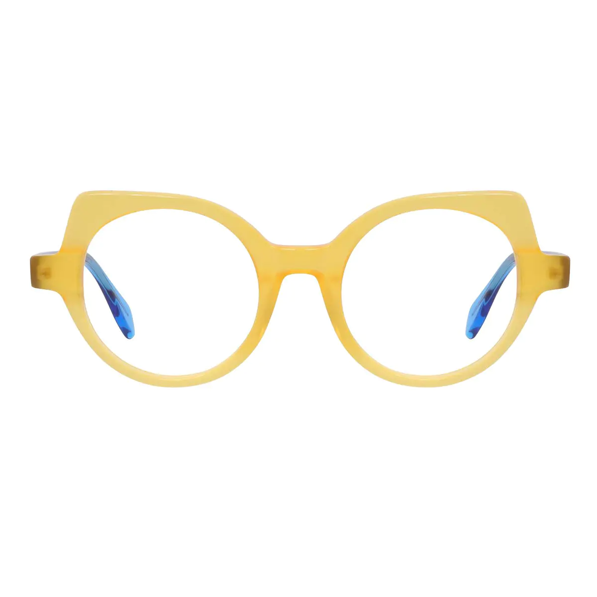 Geometric Yellow Eyeglasses