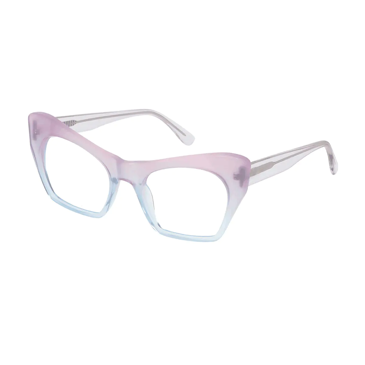 Cat-eye Pink/Blue Eyeglasses