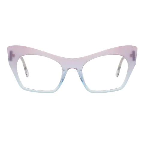 Cat-eye Pink/Blue Eyeglasses