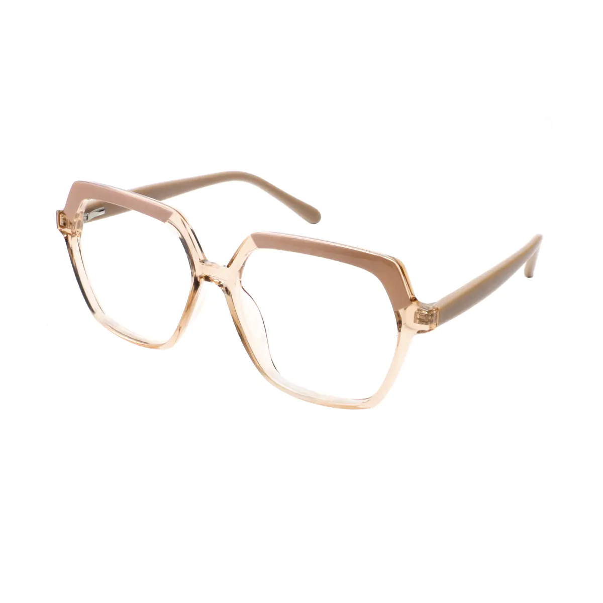 Square Brown/Light Brown Eyeglasses