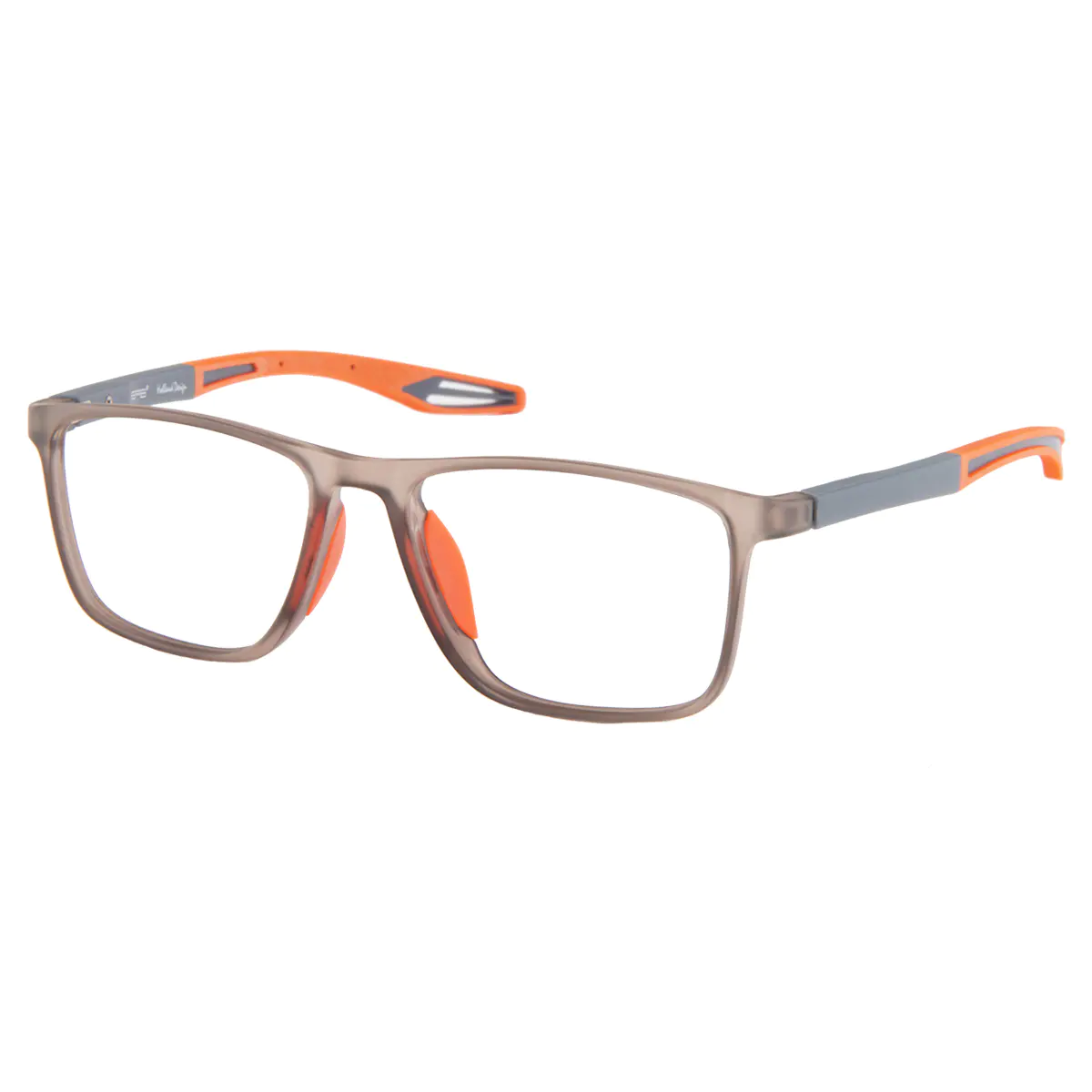 Rectangle Grey Eyeglasses