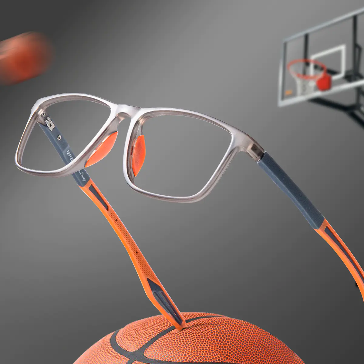 Rectangle Grey Eyeglasses