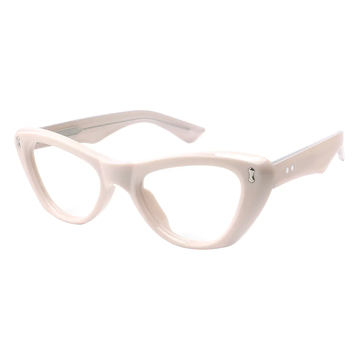 Cat-eye Transparent Pink Eyeglasses
