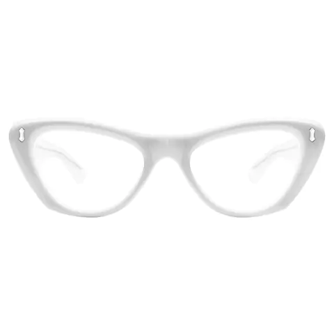 Cat-eye White Eyeglasses