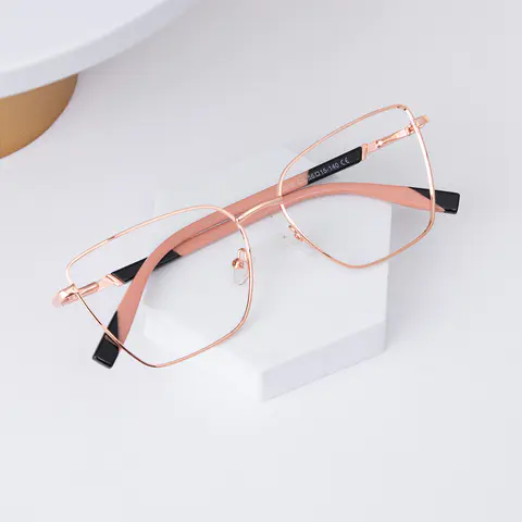 Rectangle Rose Gold Eyeglasses