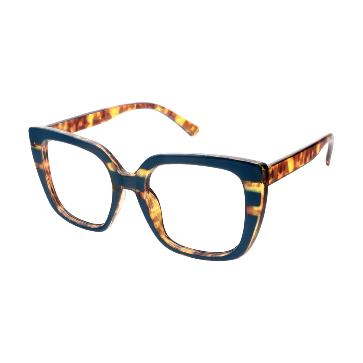 Square Navy Blue Eyeglasses